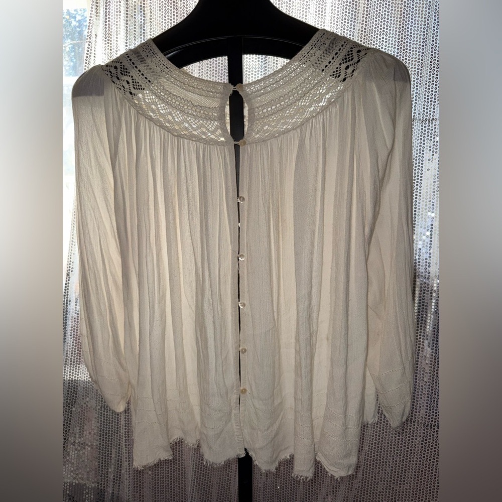 Free People One Cream Women's Top sz O/S🤍